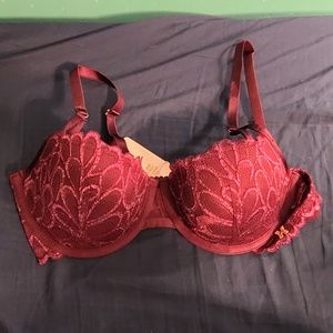 Lightly lined lace balconette bra